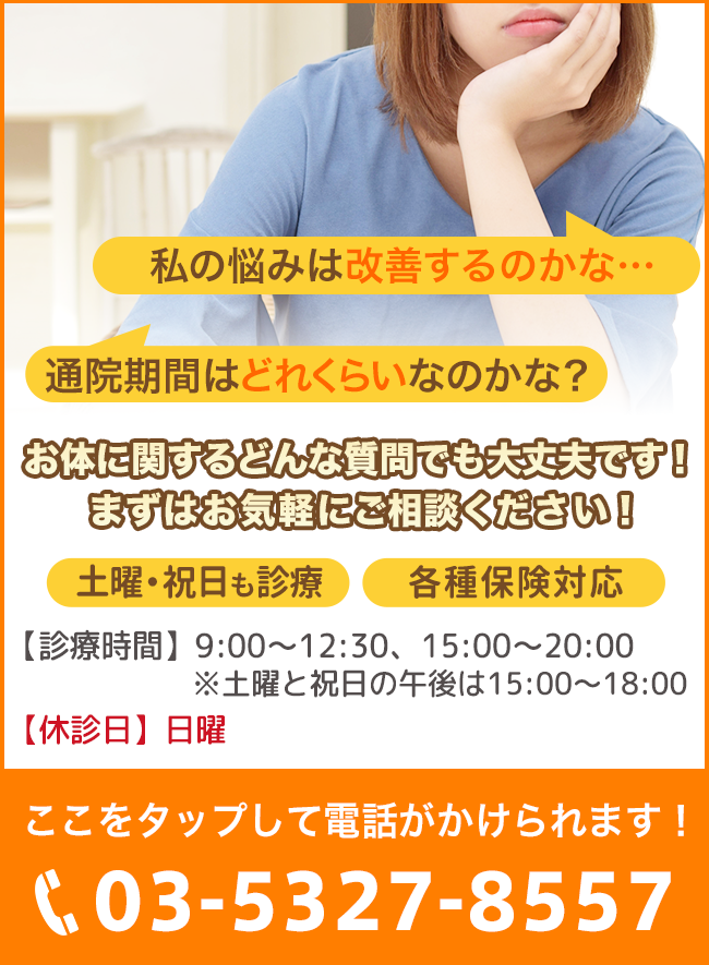 電話でのお問い合わせはこちらから 03-5327-8557